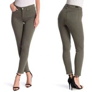 Paige Hoxton Ankle Jeans Mid Rise Stretch Solid Womens 28 Seaweed Green